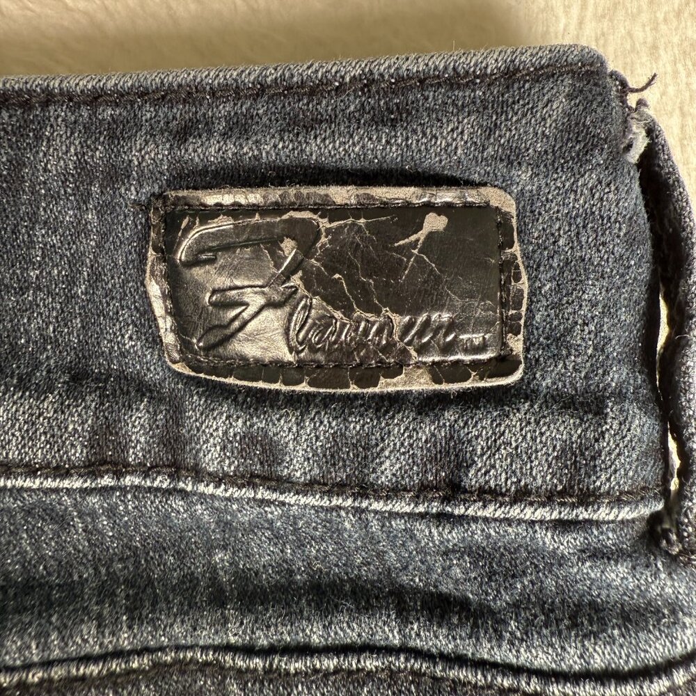 Flavour Blue Jeans By Bubble Gum Size 12 Women's Straight‎ Leg Dark Wash - Picture 3 of 8